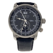 ZEPPELIN◆Quartz watch/analog/BLK/BLK/SS/7640/9212//