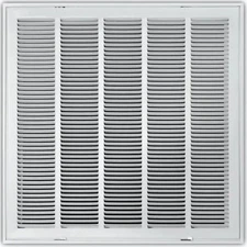 24 in x 24 in White Stamped Return Air Filter Grille w/ Removable Face (2-Pack)