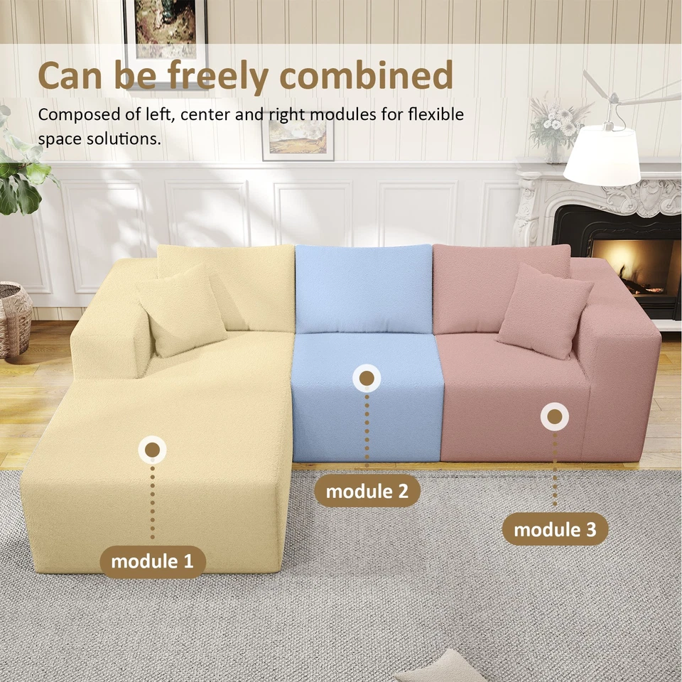 Sofá Esquinero Combinación Libre Sofá Chaise Lounge Sofá Seccional Hágalo Usted Mismo Sofá Foto 2 de 4