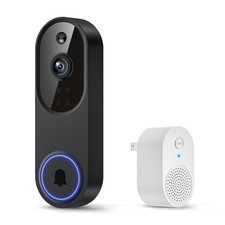 1080p Smart Video Doorbell Camera with AI Motion Detection, Night Vision, Clo...