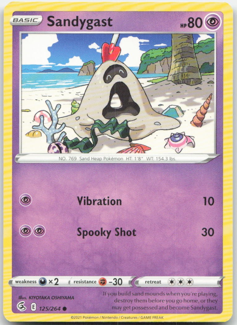 Sandygast 125/264 Common Fusion Strike Pokemon Near Mint