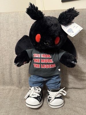 New! Build-A-Bear MOTHMAN Plush Toy with Shirt, Denim Jeans, & High-Top Shoes