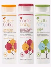 3 Earth Baby Shampoo Condition Bubble Bath Hypoallergenic Natural Organic