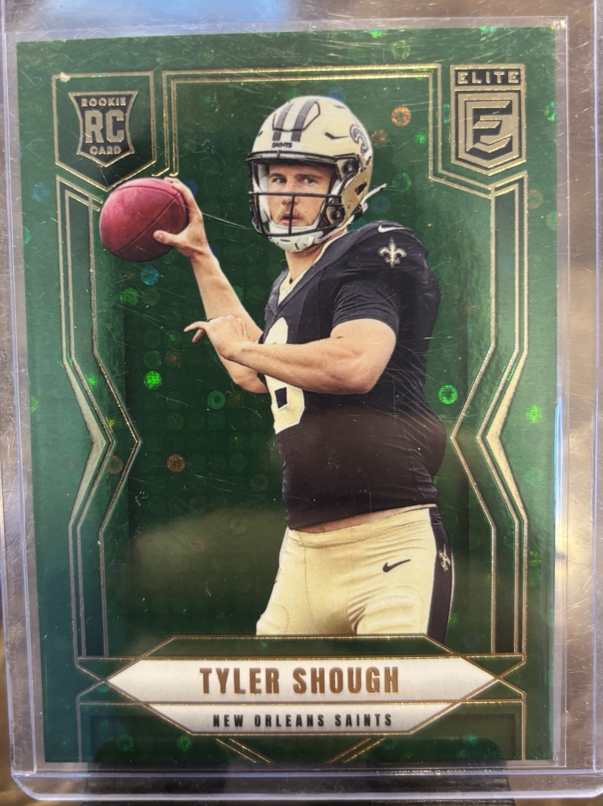 2025 Panini Donruss Elite - Rookies Tyler Shough #178 Green Disco (RC)