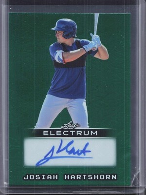 2026 Leaf Electrum #BA-JH1 Josiah Hartshorn Green Auto #/5