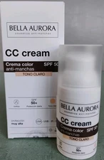 Bella Aurora CC Cream Anti-Manchas SPF50+ Tom Claro 1oz 30ml Exp 12/2027