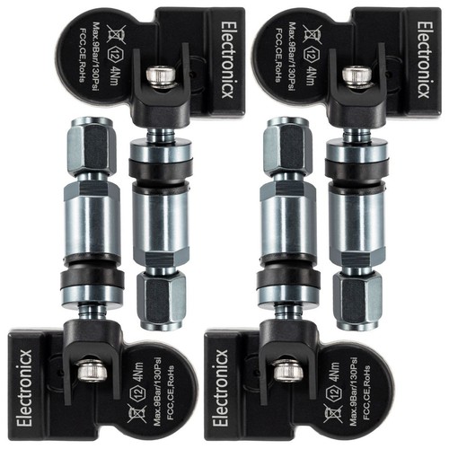 Sensori TPMS RDKS Autoapprendenti – Valvola Metallica Nera Per Ford B-Max, Focus IV, Kuga, Mondeo, S-Max, Transit