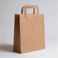 Papiertragetaschen Braun 26 + 12 × 35 cm (250 Stück) Papiertüten | Tragetaschen