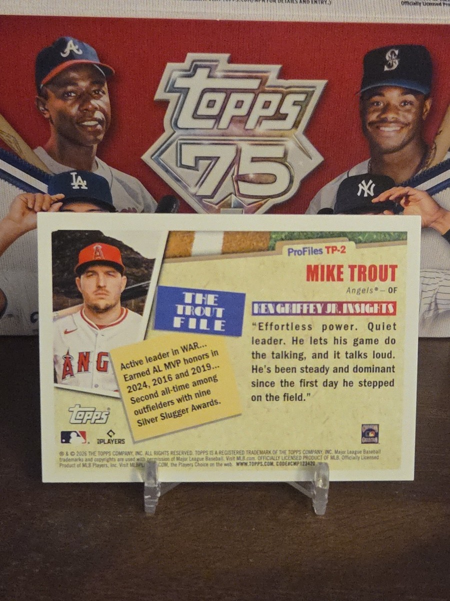 2026 Topps Series 1 Profiles by Ken Griffey Jr Mike Trout Los