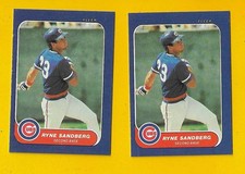 75064  (2) 1986 Fleer Mini #80 Ryne Sandberg CUBS CARDS