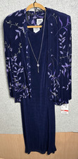 NWT R M Richards Karen Kwong Size 14 2 PC Jacket Dress Set Stretch