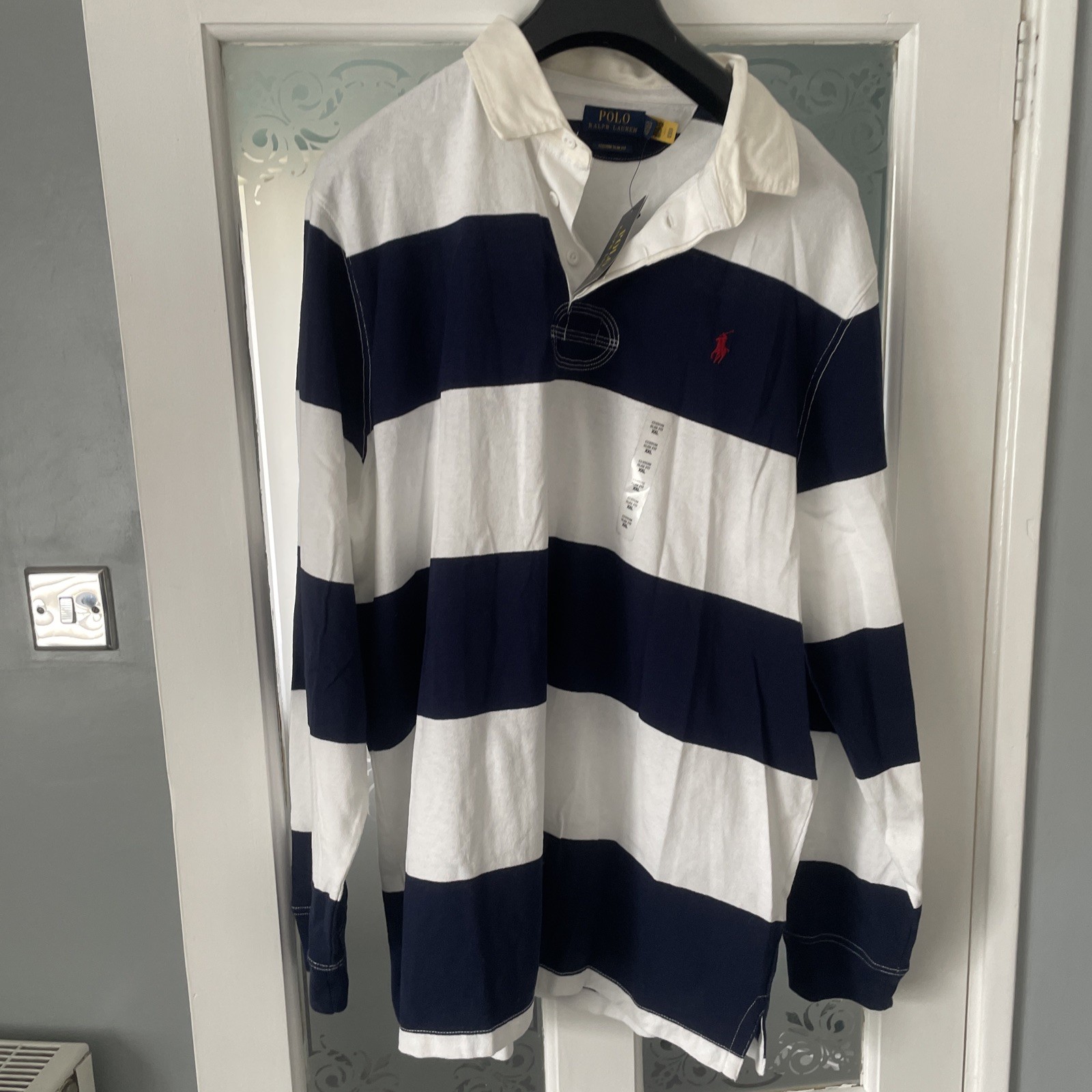 polo ralph lauren custom slim fit long sleeve rugby polo Size XXL NEW RRP £180