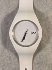 Unisex ICE-Watch White Silicone  Silver Tone 40mm Watch New Battery