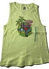 Zion Rootswear Women’s Tank Top Willie Nelson Texas Graphic Lime Green Size L