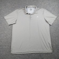 Adidas Polo Shirt Mens Large Gray Golf Performance Stretch Lightweight Wicking