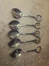 Lot Of 5 Vintage Collectible Spoons Fort, Inc. Originals Made In USA