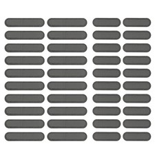 40Pcs 0.87"/0.63"x0.2" Phone Dustproof Net Sticker Phone Speaker Cover Black