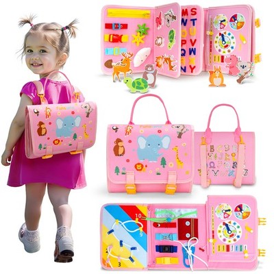 Baby Montessori Spielzeug Busy Board Lernspielzeug Activity Board Reisespielzeug