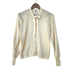 St. Michael  s 100 Lambswool Cream Button Sweater size UK 14/ US 10