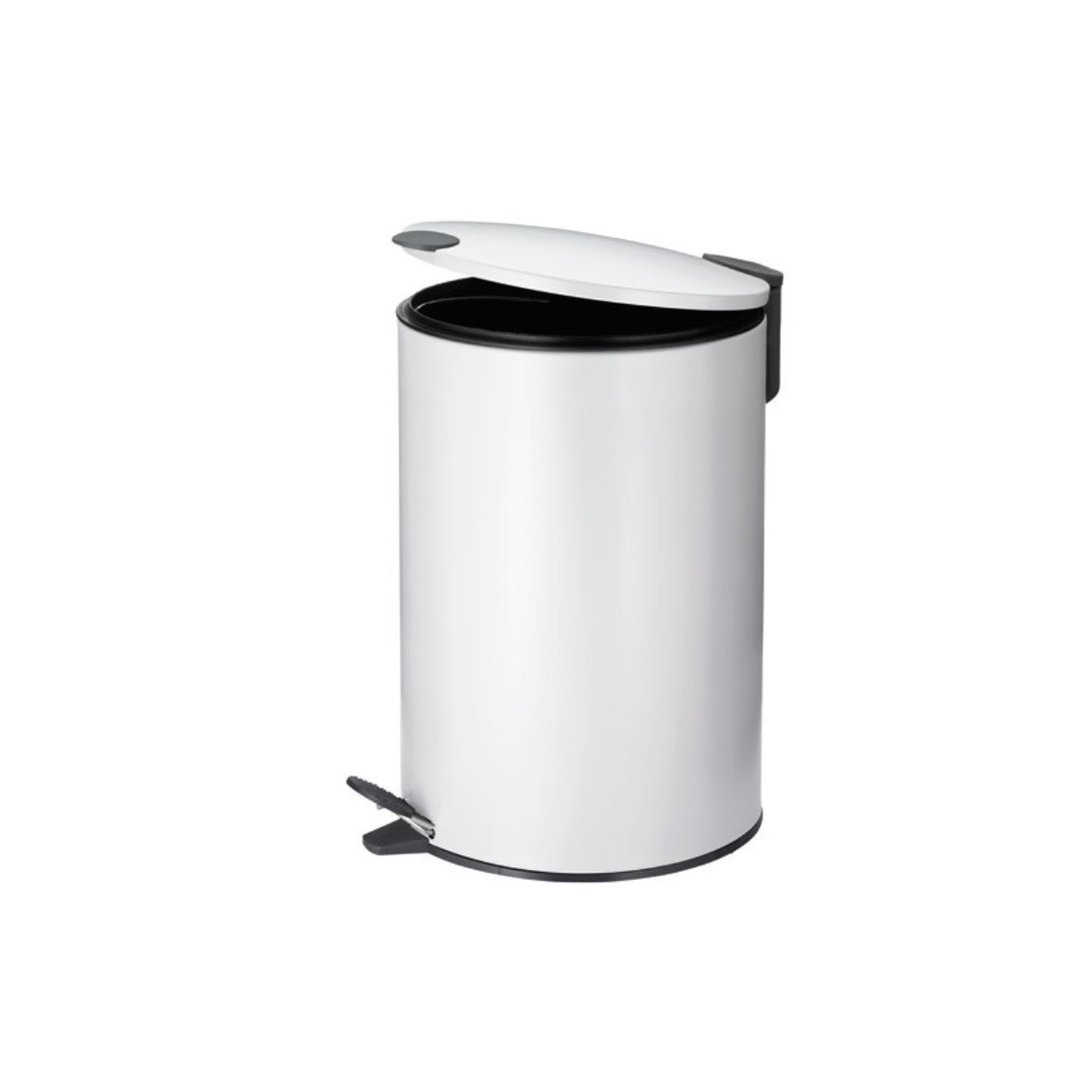 Poubelle à pédale Kela Line 12l blanc 10641, collecteur de déchets compact