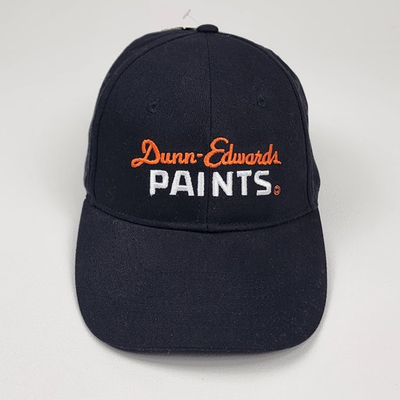#ad #ad Dunn Edwards Paints Adjustable Baseball Cap Hat Black Orange Embroidered $10.99