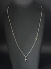 14K Gold Jesus Cross Necklace Set 1.92g - 18" Forze Chain - Solid 585 Real Gold — photo 3