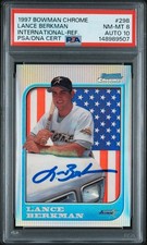 1997 Bowman Chrome Lance Berkman #298 PSA 8 AUTO 10 On-Card Auto 1/1 Astros