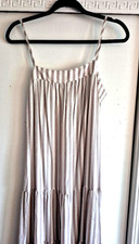 Shein Summer Ruffle Hem Striped Cami Dress Size M - Purple Lilac & White Stripes