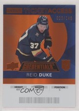 2021-22 Credentials 2020-21 Debut Ticket Access Orange 23/149 Reid Duke #64 7i2