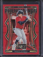 2025 Panini Select Roman Anthony #4 Phenomenon Red Prizm Rookie /99