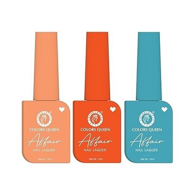 Colors Queen Affair Nagellack 3er Set Sun Shine, 16 Mexican Red & 58 Black