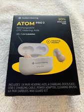 Audien ATOM PRO 2 Wireless Rechargeable OTC Hearing Aid New Sealed