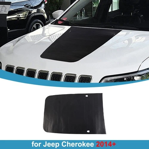 for 2014-2026 Jeep Cherokee Front Engine Hood Decal Trim Sticker Matte Black PVC