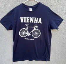 B&C Collection Amsterdam Graphic Navy Blue T-Shirt, Men's Size XL XLarge