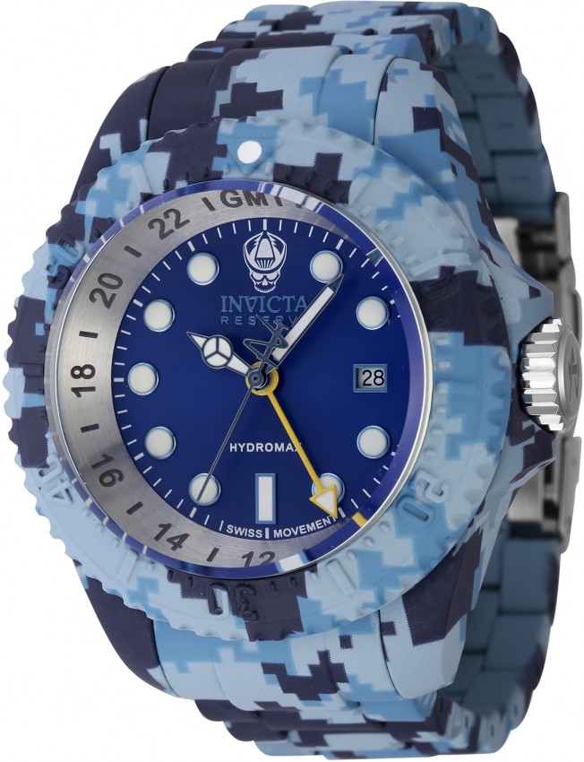 Reloj para hombre Invicta Reserve GMT fecha cuarzo esfera azul 45940