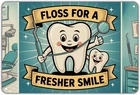 Dental Floss Dentist Office Tin Metal Signs Home Décor Vintage Tooth Print Aesth