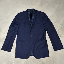 Hugo Boss Super 100s Blazer REDA Navy Blue 2-Button Jacket Wool SZ 42 L Men's