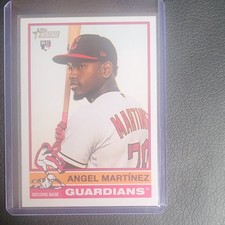 Topps Heritage 2025 Angel Martinez #338 Rookie Cleveland Guardians Baseball Card. rookie card picture