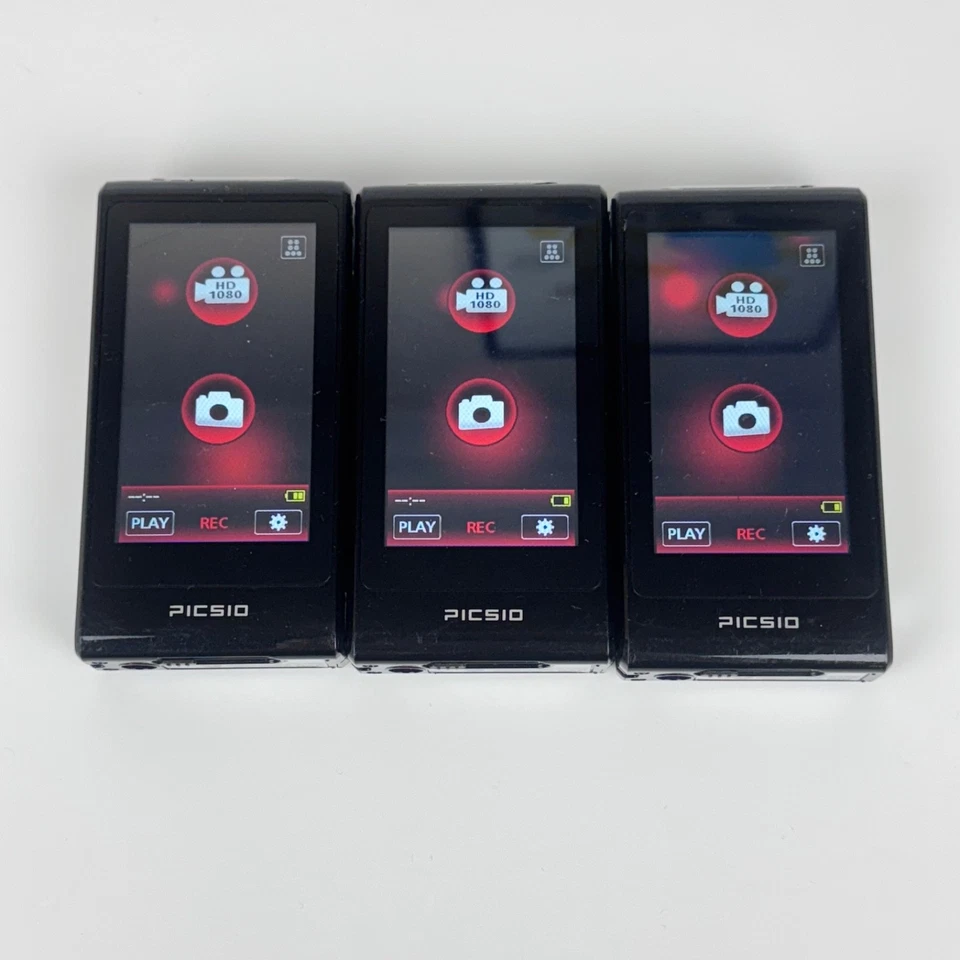 3x JVC Picsio GC-FM2BAA Digital Palm Camcorder Video Camera 1080p HD Tested READ - Image 2 of 4