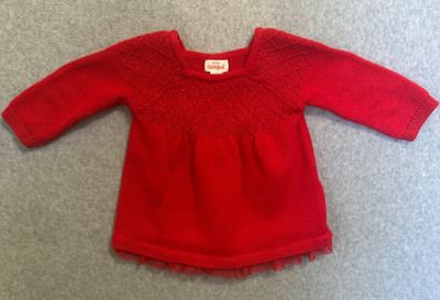 Cat & Jack 3-6 Months Infant Red Dress