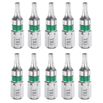 10 Stück T10H Magnet Torx Bits für 1/4'' Sechskant 1'' Länge S2 Stahl