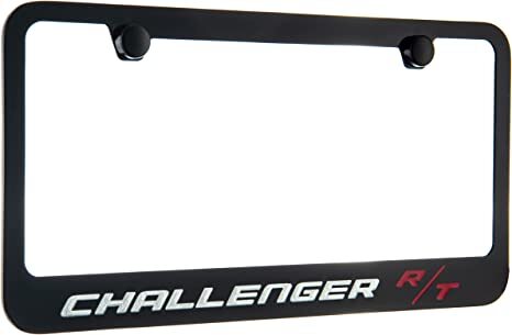 Dodge Challenger R/T Logo Black Zinc License Plate Frame Official ...