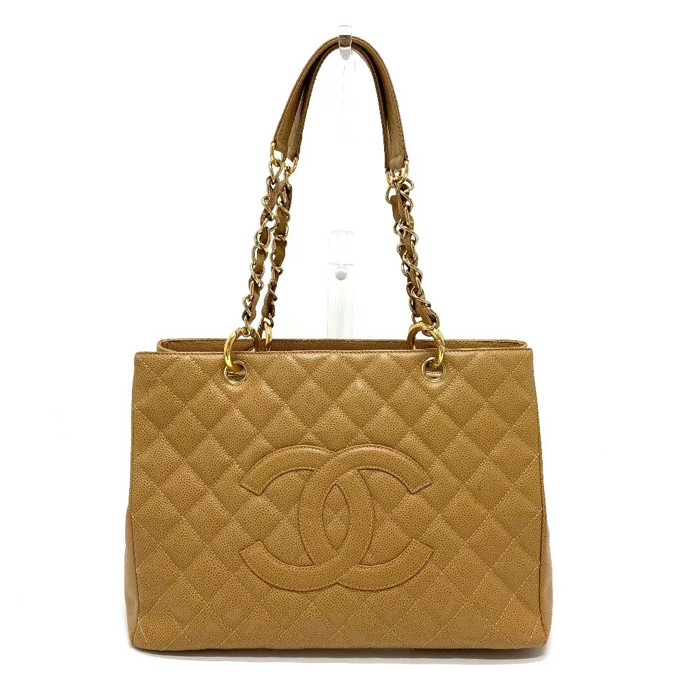 Chanel Chanel Beige Caviar Leather Shoulder Bag tote CC X66