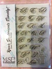 My Sentiments Exactly Clear Acrylic Stamps Love Initials New