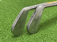 1950s Walter Hagen 204 Stainless Steel 1 & 2 Driving Iron Set Right Handed Golf
