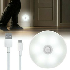 FARETTO A LED CON SENSORE DI MOVIMENTO RICARICABILE USB LAMPADA 6 WATT 