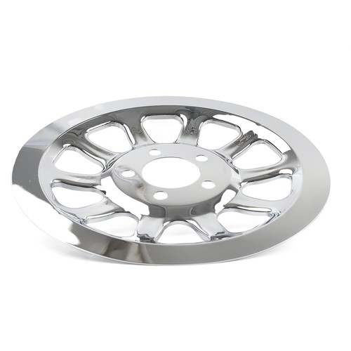 Chrome Outer Rear Pulley Cover Insert For Harley Softail Fat Boy FLST FXST 07-17 - Picture 5 of 10