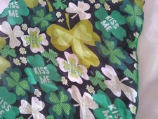 St. Patty's Day Irish Shamrock Black  Green Scarf
