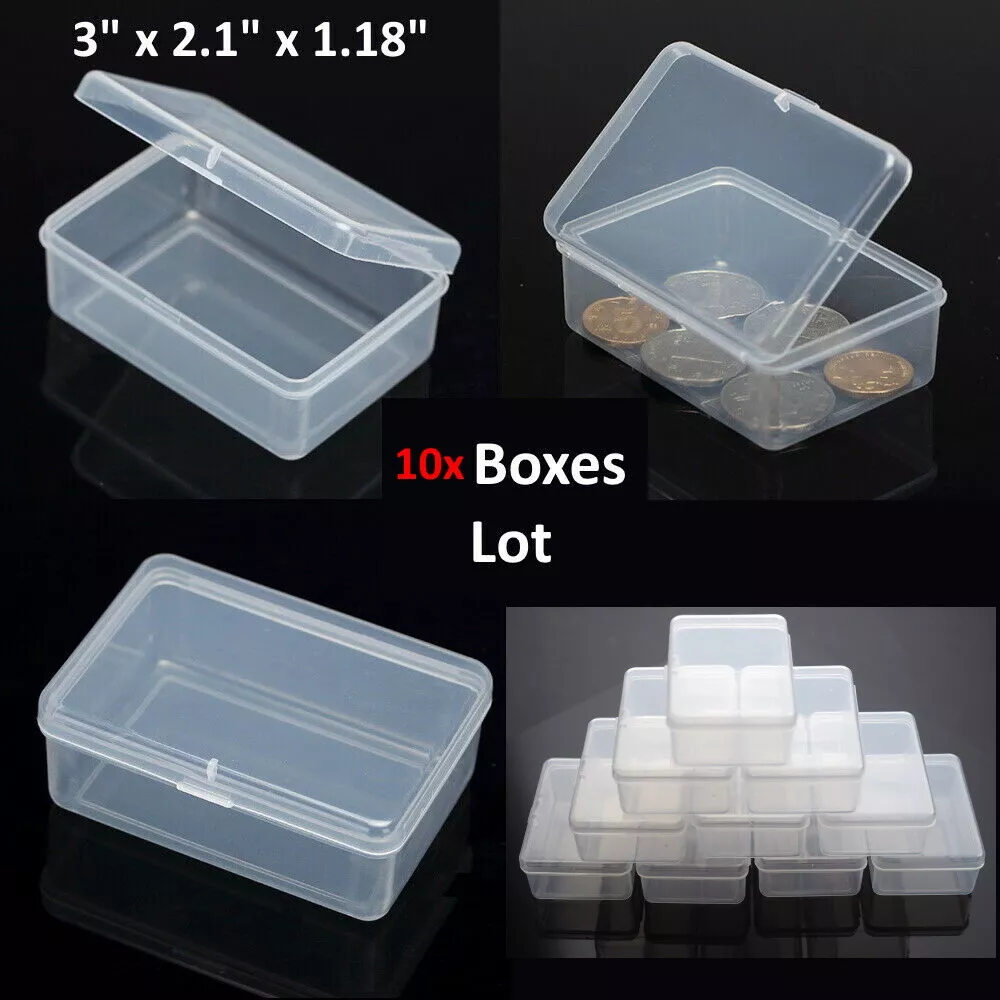 10xPCS Small Plastic Storage Container Boxes Box DIY Coins Screws