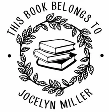 Custom Hand Held Personalized Embosser This Book Belongs To -Name-Embosser